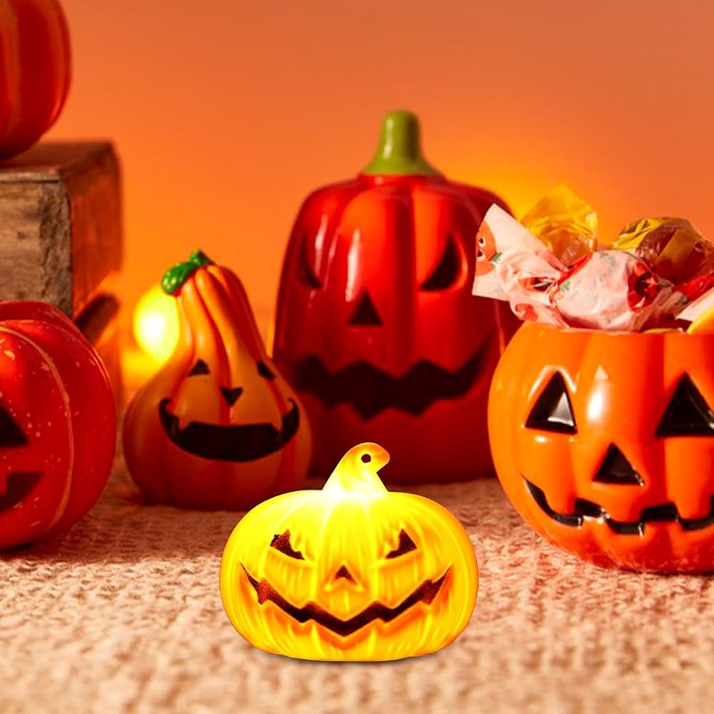 ジャコランタン＆パンプキンキッド Amazon.co.jp: LED パンプキン ライト、ハロウィン パンプキン